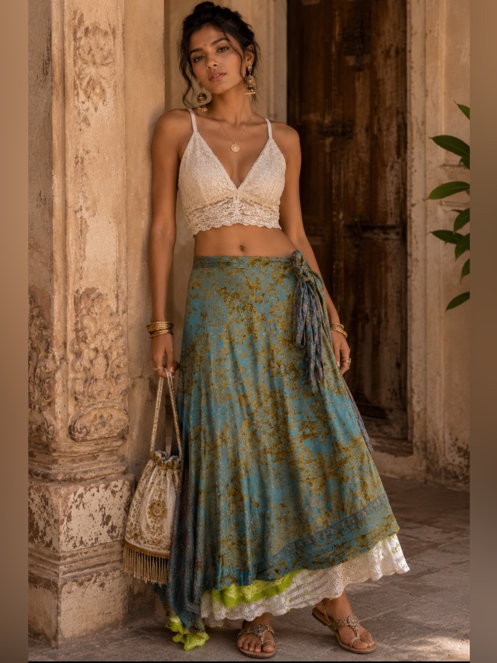 Darn Good Yarn • Silk • Sari • Wrap Skirt
